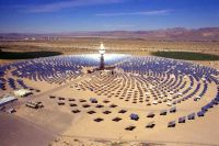Concentrated Solar Power project in the desert. 