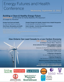 Energy Futures and Health Conference brochure.