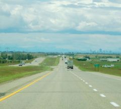 Driving into Calgary