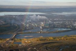*Oilsands plant on Athabasca River