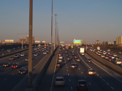 Traffic on the 401, Toronto, Ontario