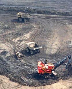 *Open pit mining in northern Alberta