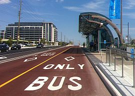Dedicated bus lane in Markham