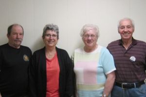 Balfour Seniors' Association members: Dave Sabo, Judy Brown, Carol Thompson, Marven Pedersen
