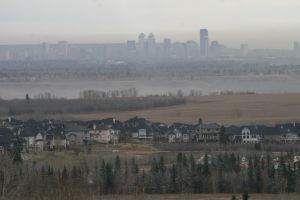 Pollution over Calgary, Alberta.