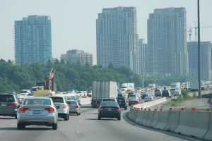 Traffic congestion in Toronto. 