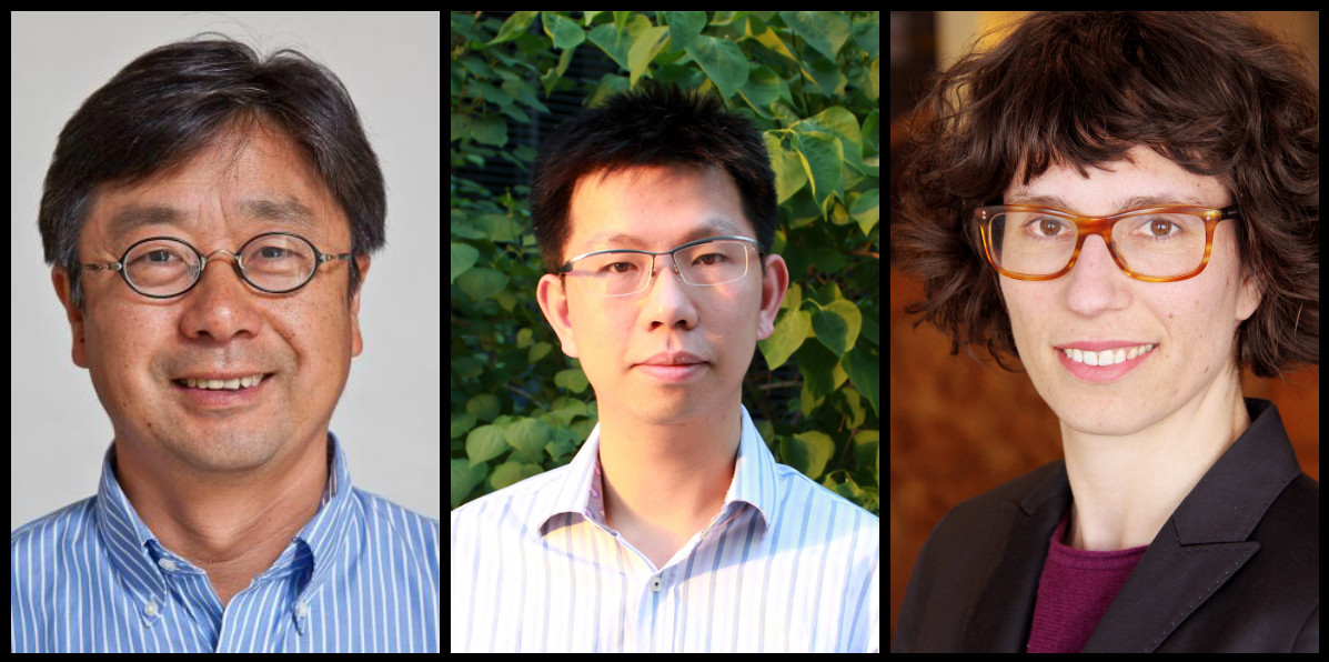 * Left to right: Jiang Lin, Ranping Song, and Sara Hastings-Simon.