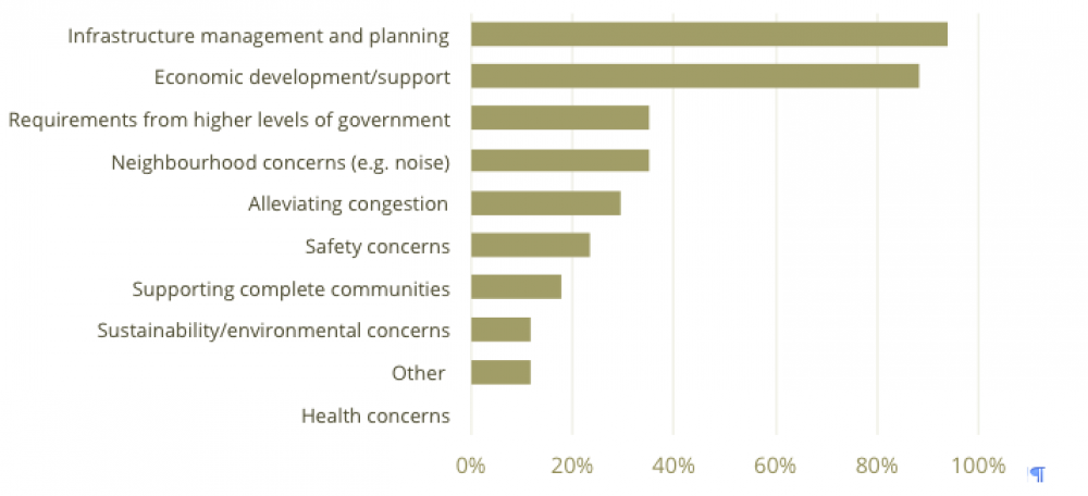 * Top motivations for adopting goods movement policies