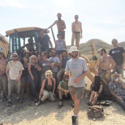 * The Kinney Earthship was built in 5 weeks by Michael Reynolds and his crew from Earthship Biotecture and 30 - 35 volunteers.