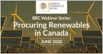 BRC webinar series banner with wind and solar