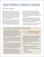 Urban Delivery Solutions Initiative Impact Report cover