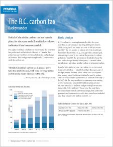 cover of The B.C. Carbon Tax: Backgrounder