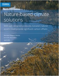 Cover to Nature-based climate solutions with River in boreal forest, autumn