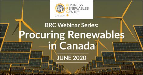 BRC webinar series banner with wind and solar