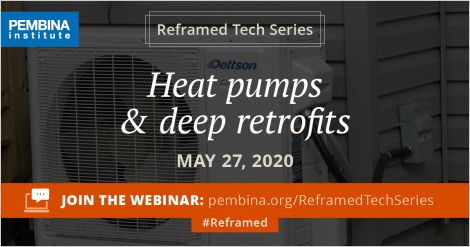 Reframed Tech Series banner with heat pump