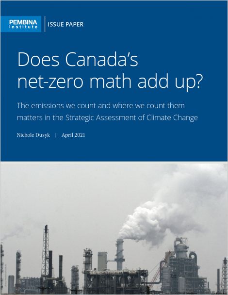 cover for Does Canada's net-zero math add up? with industrial smokestacks
