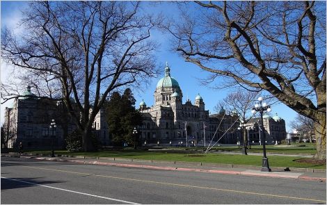  View of the British Columbia Legislature.