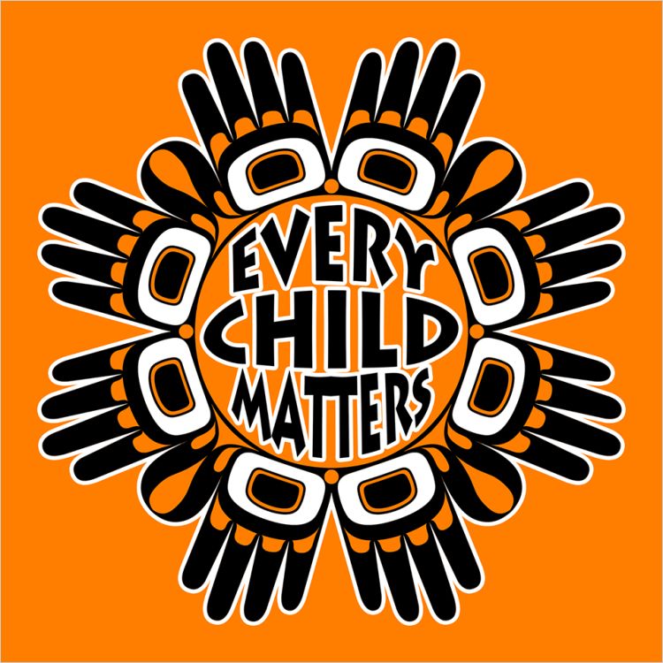 Every Child Matters logo on orange background