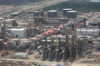 Alberta oilsands development site seen from the air. 