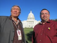 François Paulette (left) and Marty Cobenais at the Capitol Building in Washington, D.C.