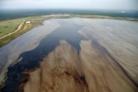 Tailings lake in northern Alberta