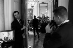 President Obama walks into his first press conference after being re-elected. Photo: courtesy of the White House.  