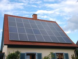 Solar panels on roof in Germany