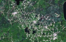 Google satellite image of in situ development near Cold Lake, Alberta