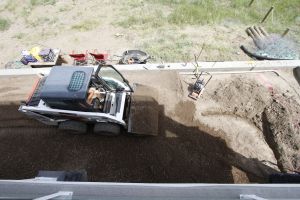 Geoexchange system under the patio