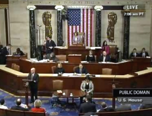 U.S. Representative Henry Waxman speaks to the House of Congress