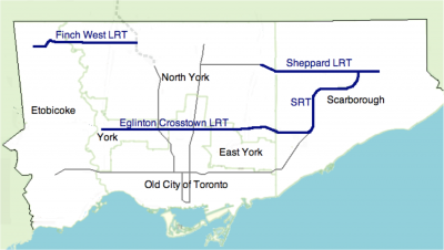 Original Transit City plan (phase one)