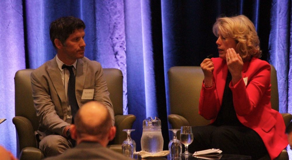 A spirited discussion between Dawn Farrell of TransAlta and Bruce Nilles of the Sierra Club was one of the day’s most-discussed highlights.