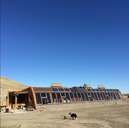 * The Kinney family Earthship in October.