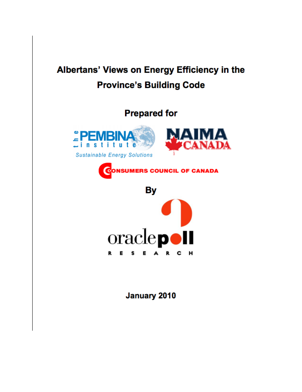 Albertans' Views on Energy Efficiency in the Province's Building Code