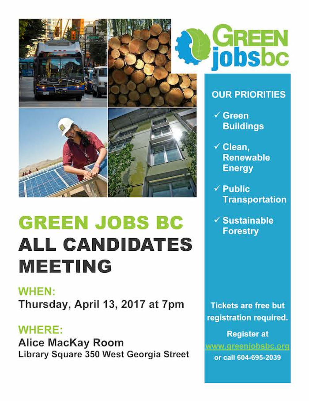 Green Jobs B.C. allcandidates meeting 2017 Pembina Institute