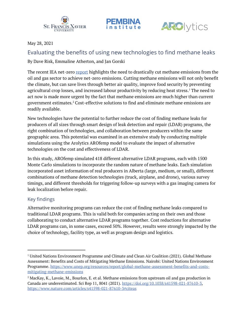 Evaluating the benefits of using new technologies to find methane leaks