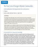 Cover of True cost of energy in remote communities