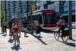 Streetcar and cycling in Toronto