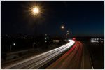 lights from a moving vehicle on the Gardiner Expressway