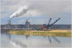 Oilsands facilities next to water body