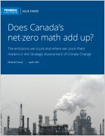 cover for Does Canada's net-zero math add up? with industrial smokestacks