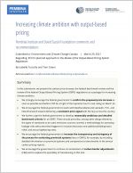 Cover of Increasing climate ambition with output-based pricing