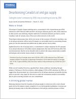 cover of Decarbonizing Canada’s oil and gas supply