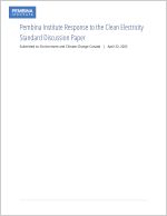 Cover page on response to Clean Electricity Standard