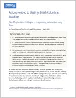 cover of actions needed to electrify BC buildings