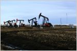 Pumpjacks on oil well site