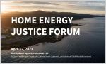 Home energy justice forum banner coastal scenery