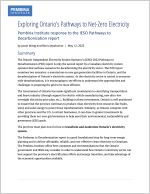 Cover of Exploring Ontario’s Pathways to Net-Zero Electricity