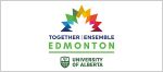 Logo for Together | Ensemble conference University of Alberta Logo with multicolour maple leaf symbol