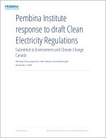 Cover of Pembina's submission to draft Clean Electricity Regulations